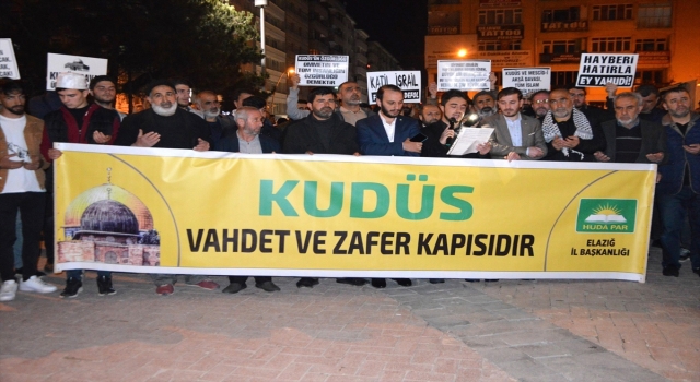 İsrail’in Mescidi Aksa baskını Elazığ’da protesto edildi