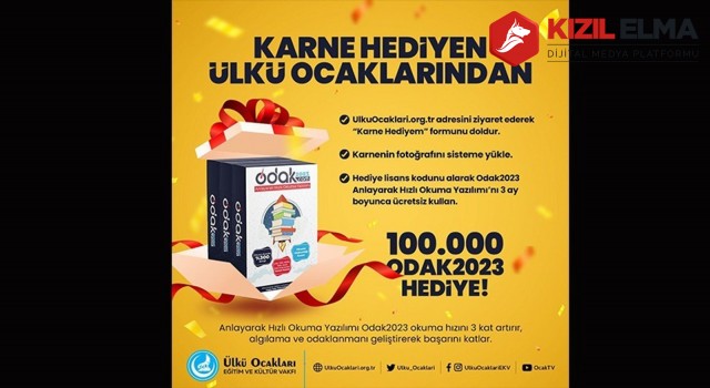 Öğrencilerin karne hediyeleri Ülkü Ocakları'ndan