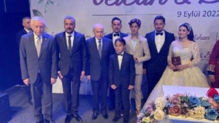 MHP Lideri Bahçeli'nin nikah şahidi olduğu düğüne yoğun katılım