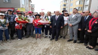 Atatürk ve İstiklal Yolu Yürüyüşü’nde katılımcılar, Seydiler ilçesine ulaştı