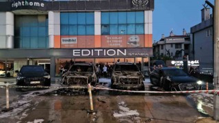 Bakırköy’de 50 milyon TL değerinde 4 otomobil alevlere teslim oldu