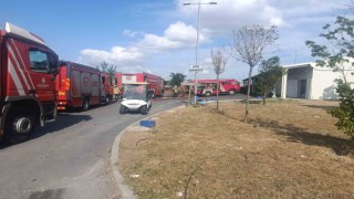 Bakırköy’de hastane bahçesinde korkutan yangın