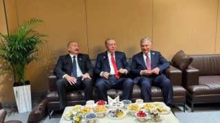 Cumhurbaşkanı Erdoğan, Aliyev ve Mirziyoyev ile bir araya geldi