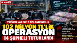 Manisa’da 102 milyonluk dolandırıcılık operasyonu