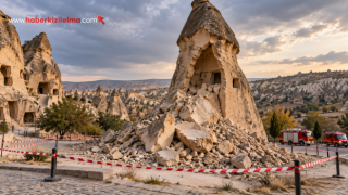 Kapadokya’da Peri Bacası Çöktü: Ekipler Sevk Edildi